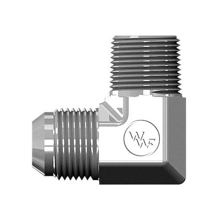 World Wide Fittings Male JIC to Male British Standard Pipe Taper 90 Degree Elbow 7200X06X06